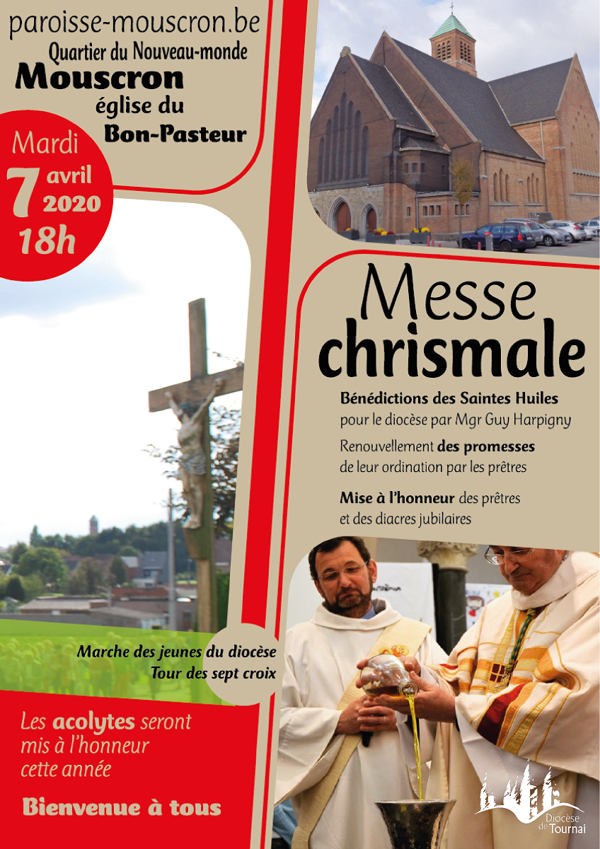 Messe Chrismale 2020 Mouscron diocese tournai